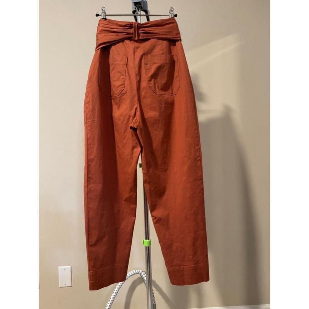 Women's Cartonnier Brown Bow Tie Waist Pants Size 6 - Picture 8 of 8